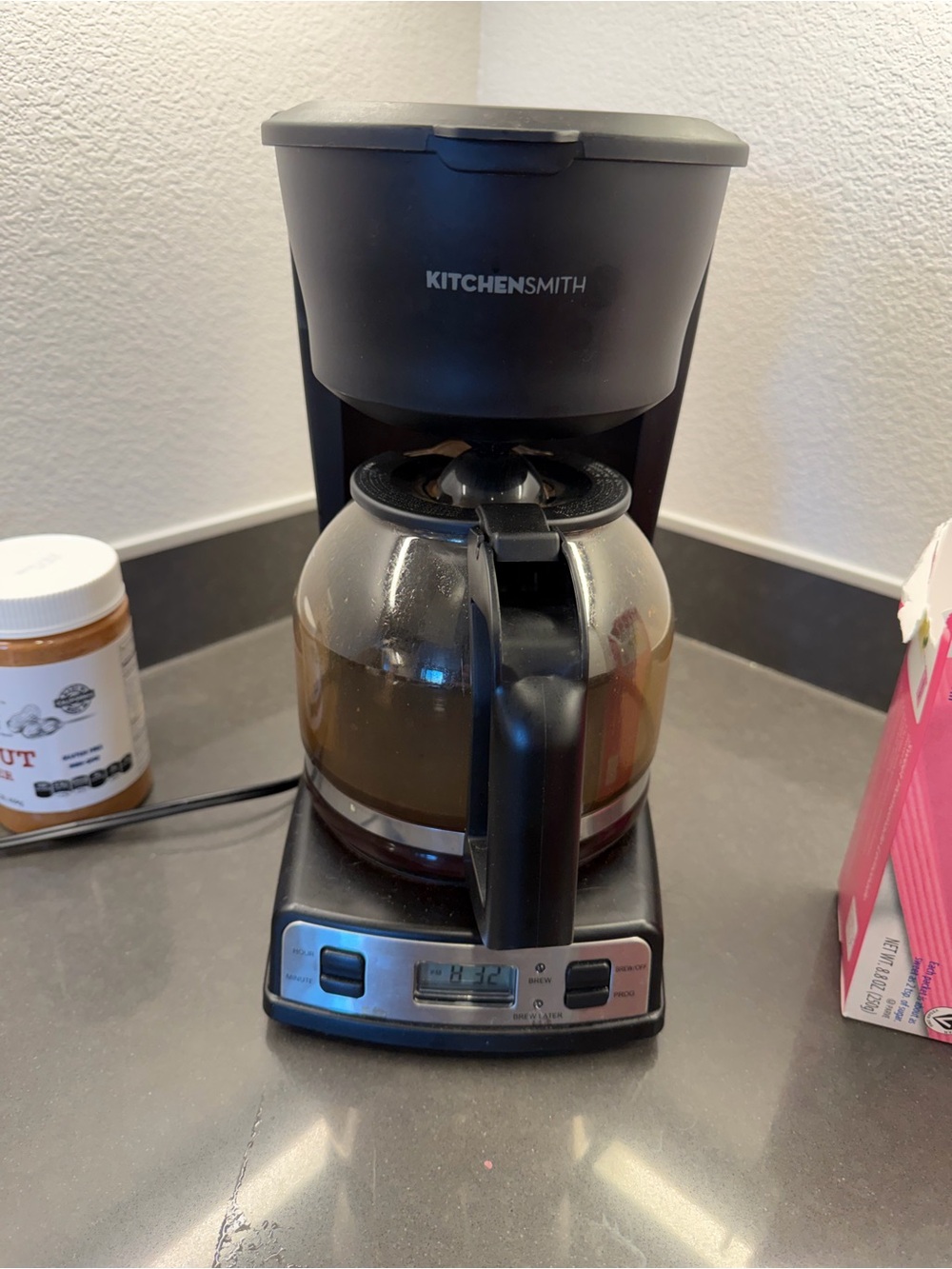 Black Drip Coffee Maker with Glass Carafe almost new
